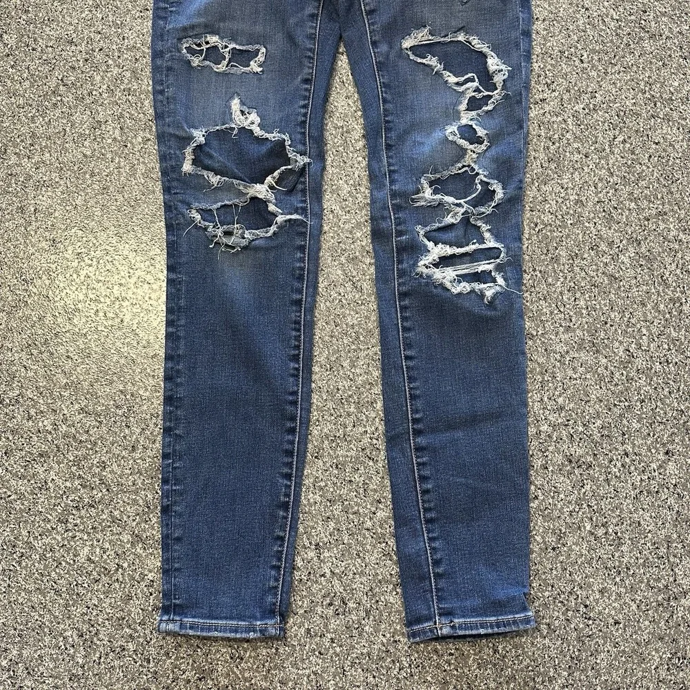 American Eagle Jeans Womens 6 28x28 Mid Rise Jegging Stretch Distressed